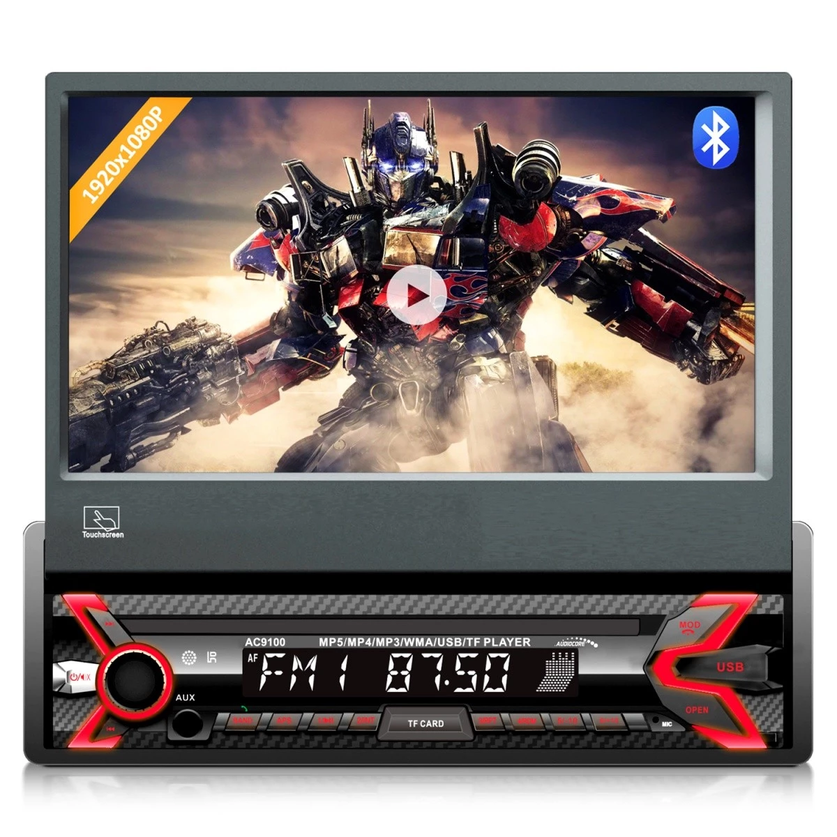 Audiocore AC9100 radio automašīnai Digitālais Melns