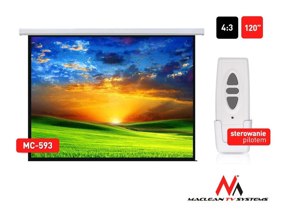 Elektrisks projekcijas ekrāns Maclean MC-593 ar