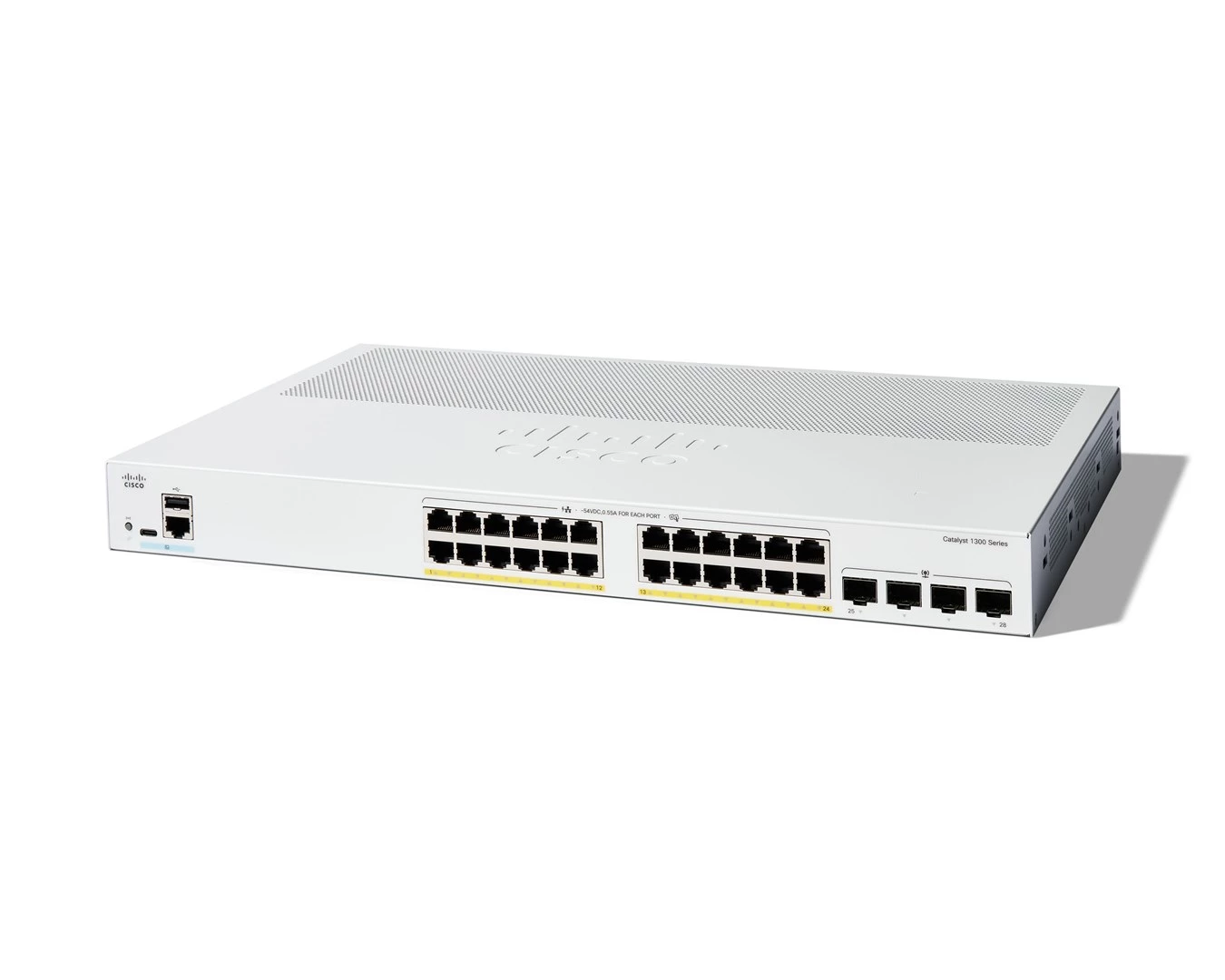 Cisco Catalyst 1300-24P-4G pārvaldāms slēdzis, 24
