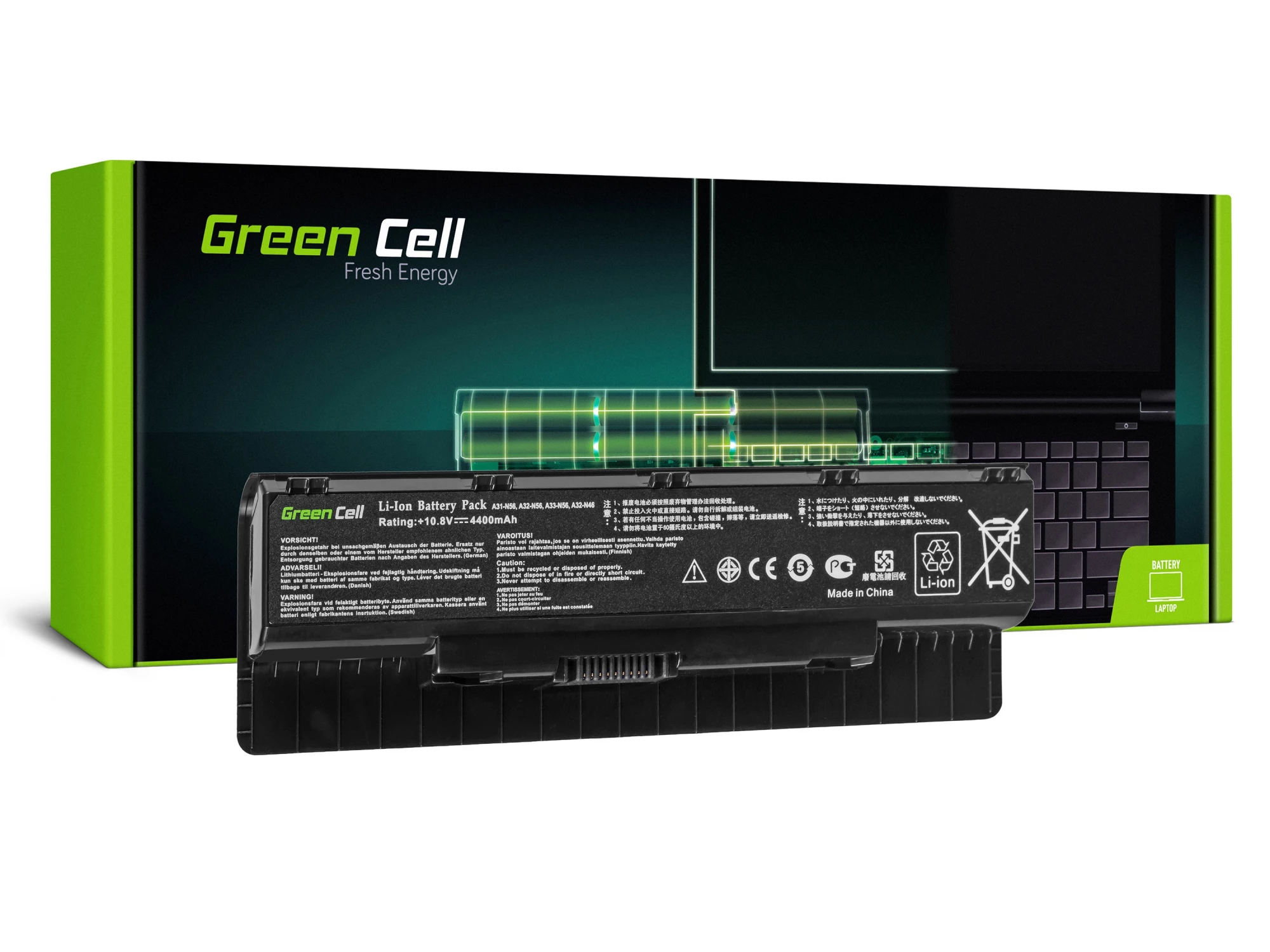 Akumulators ASUS A32-N56 11,1V 4400mAh