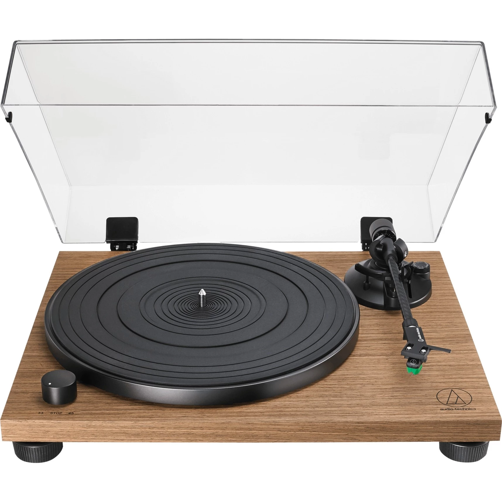 Audio-Technica AT-LPW40WN atskaņotājs melns/koks, iebūvēts fono
