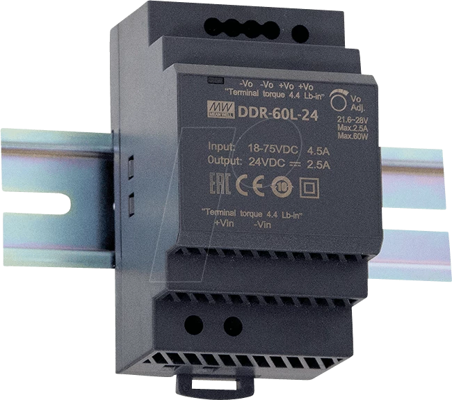 MEAN WELL DDR-60G-12 barošanas adapteris, 12V/5A