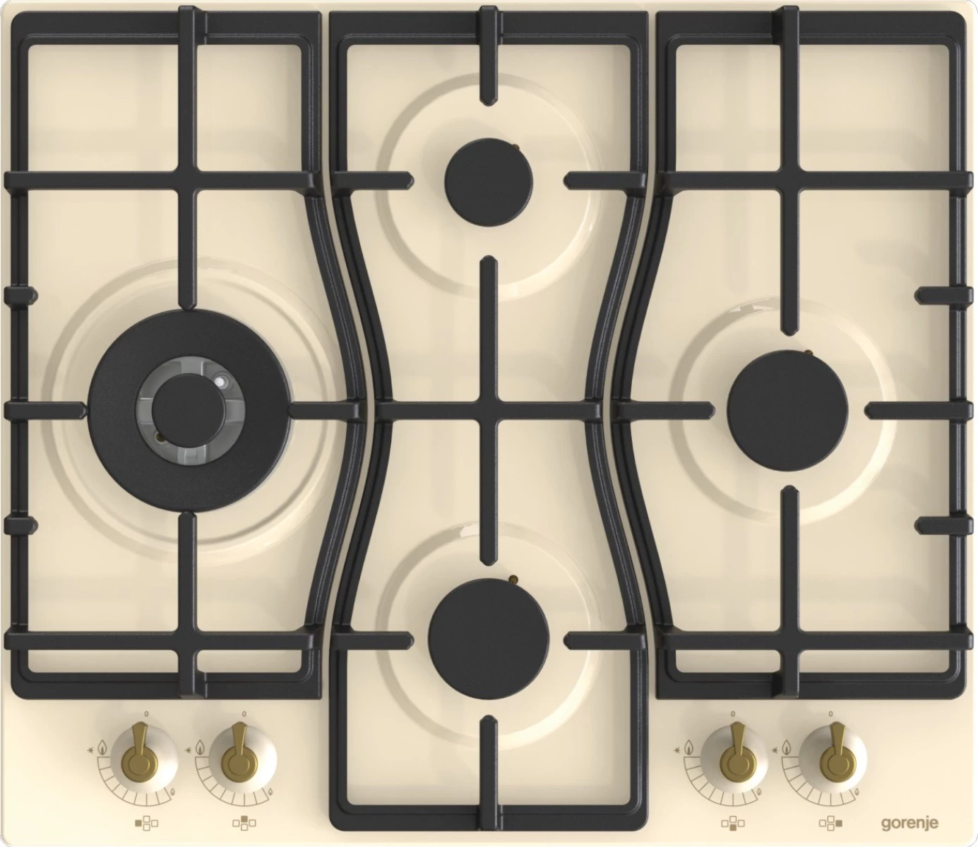 Gorenje GW6D42CLI gāzes plīts virsma bēšā