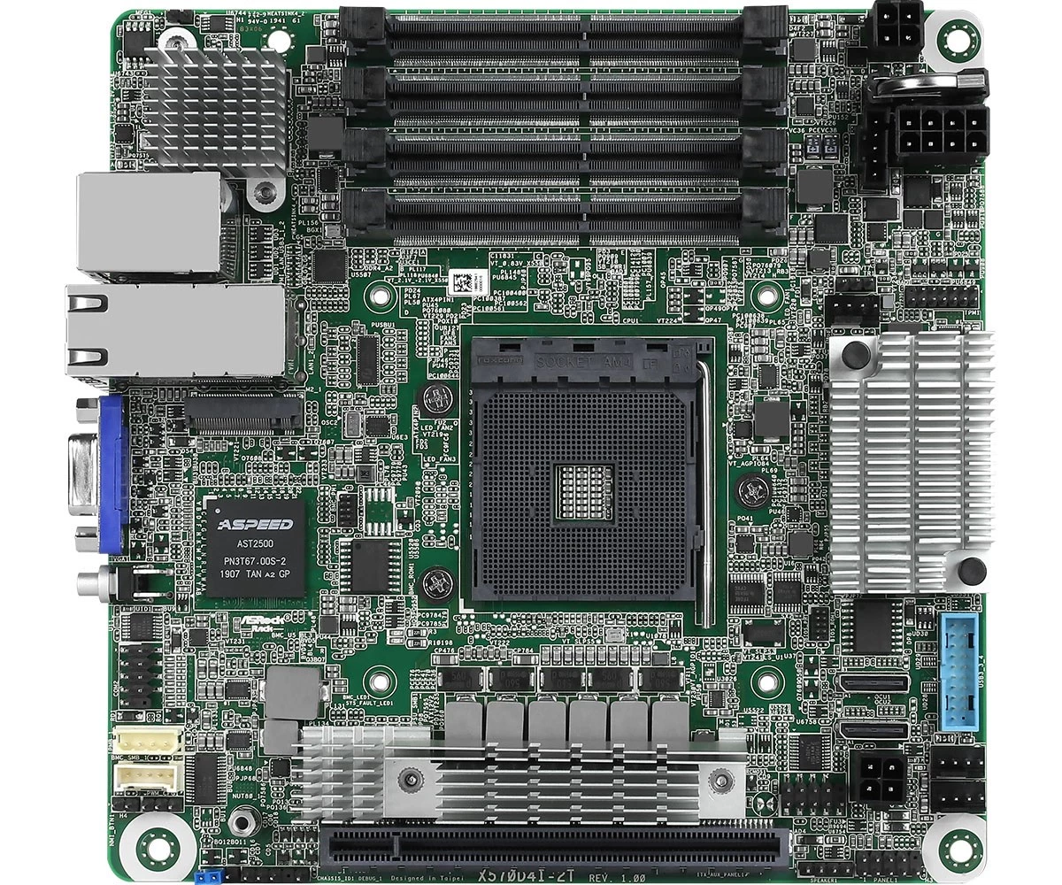ASRock X570D4I-2T mātesplate AMD X570 Socket