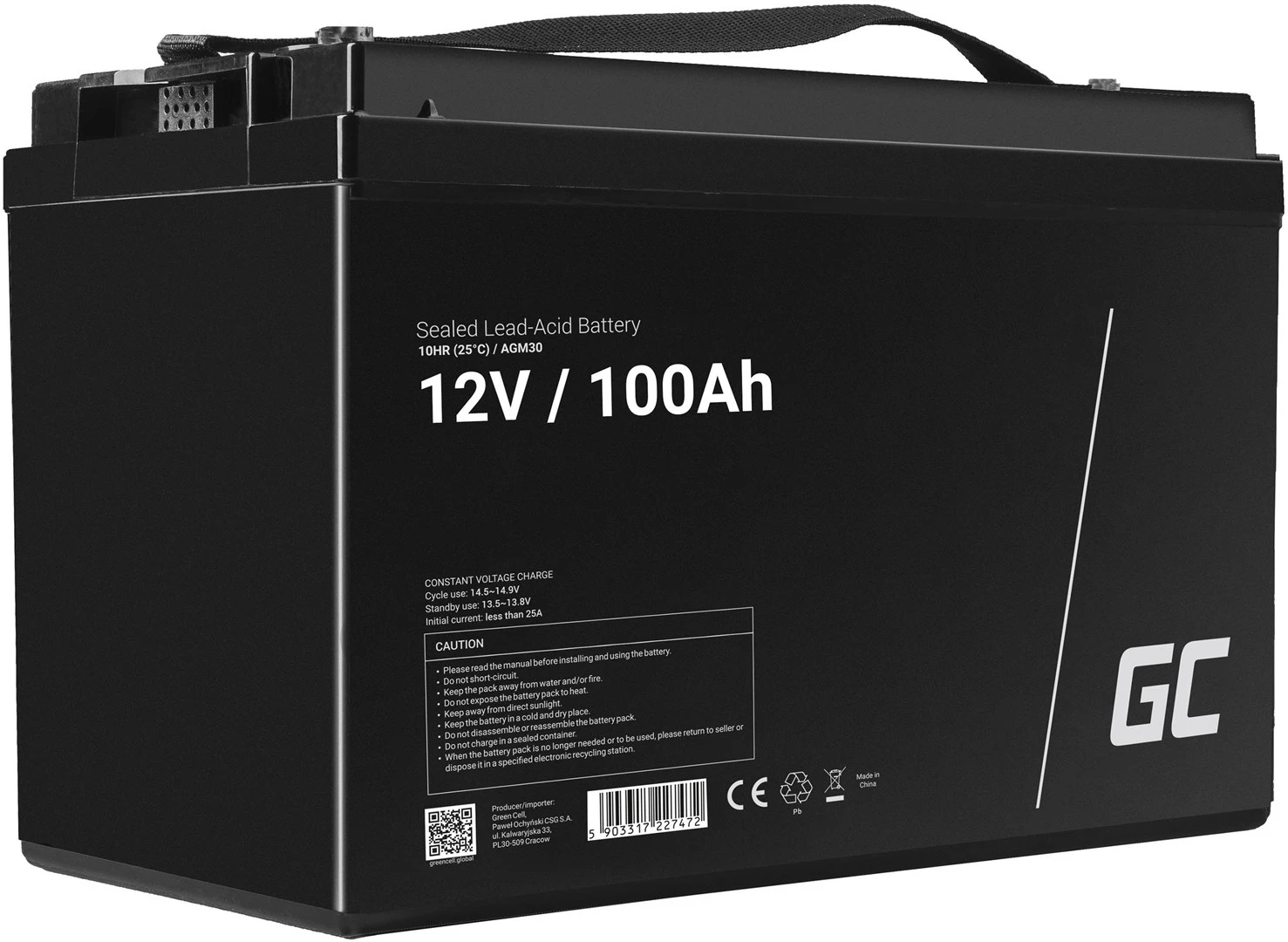 Green Cell AGM30 12V 100Ah AGM
