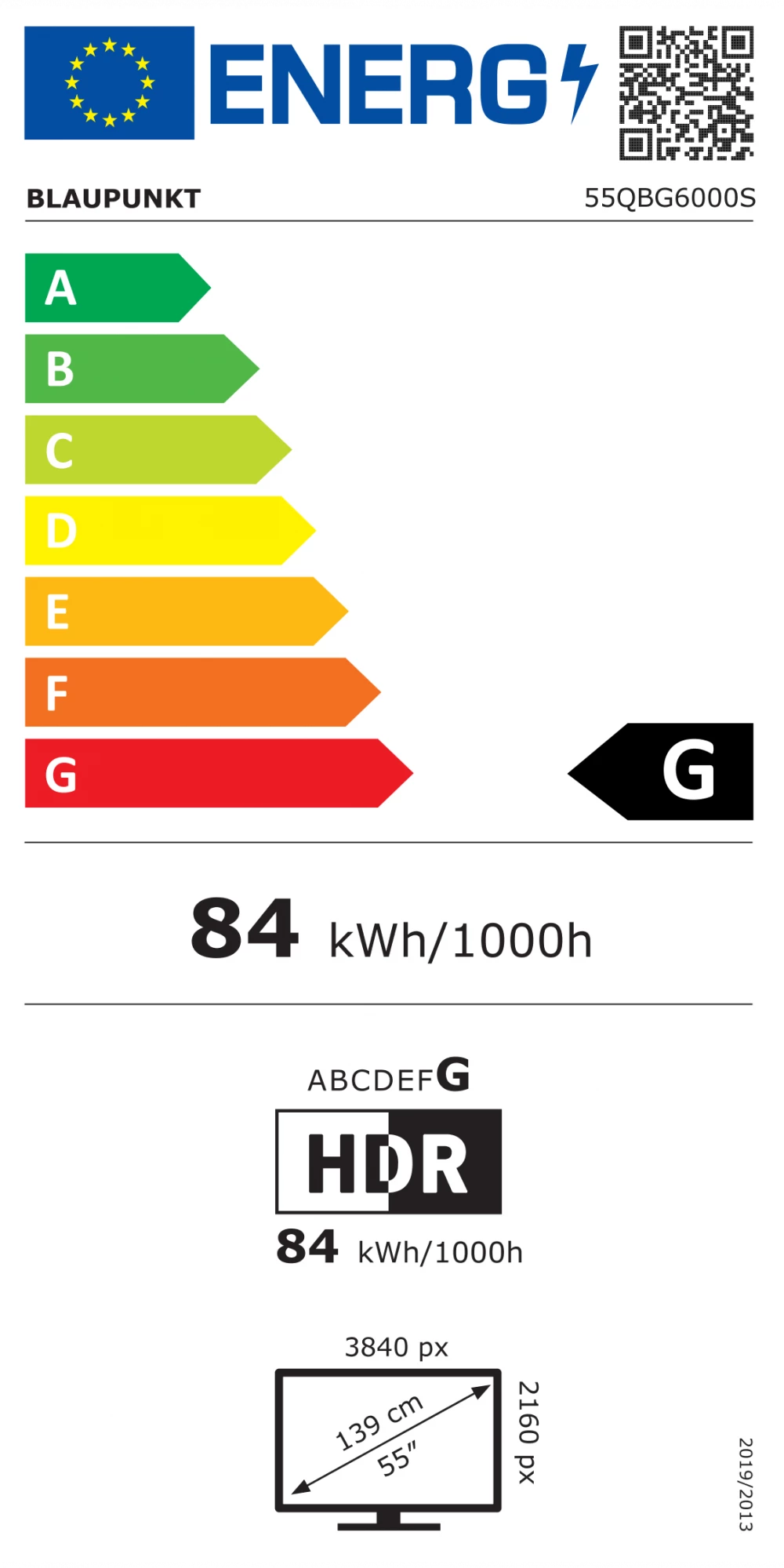 Blaupunkt QLED televizors 55QBG6000S 55 inch