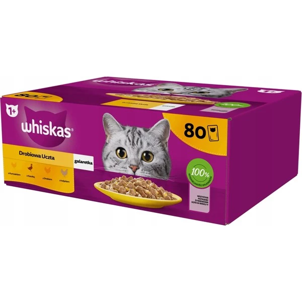 Whiskas Pouch Jelly Poultry 80×85 g