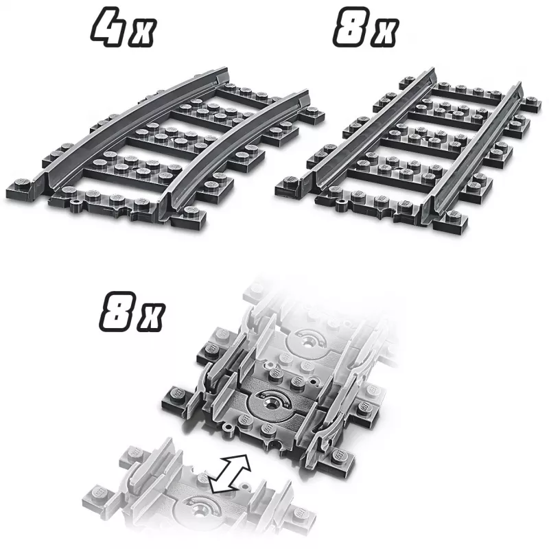 LEGO City 60205 Dzelzceļa sliedes, konstrukcijas rotaļlieta