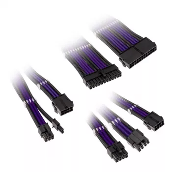 Kolink Core Adept Pīto Kabeļu Pagarinājumu Komplekts - Melns/Titan Purple