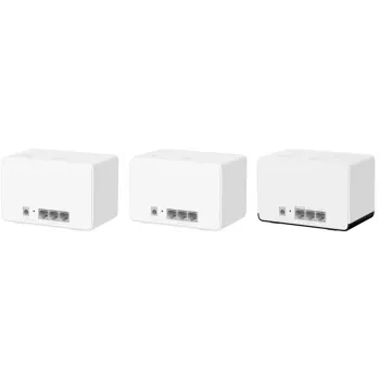 MERCUSYS Halo H85X 3-paku Wi-Fi 6 tīkla komplekts, dubultjosla 2.4/5 GHz, līdz 2402 Mbps, 3 LAN porti, balts