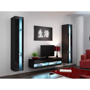 Cama plaukts VIGO NEW 180/40/30 melna/melni spīdīga