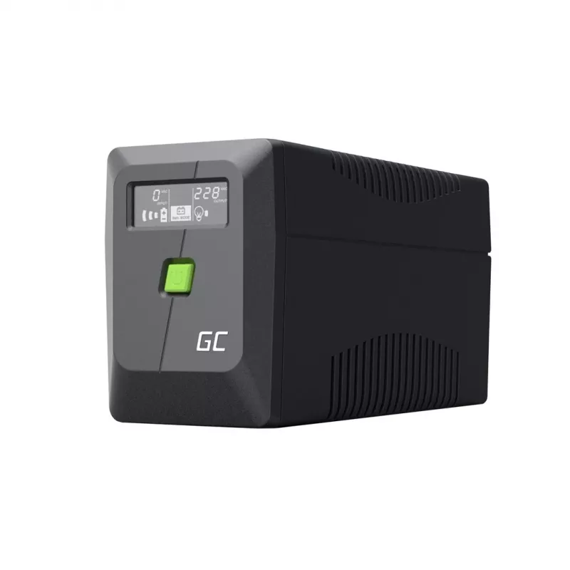 Green Cell PowerProof UPSLM360 650VA / 360W line-interactive UPS ar LCD ekrānu, 12V 7Ah