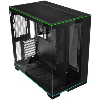 Lian Li O11DERGBX O11D EVO PC korpuss, stikla MIDI Tower, melns, RGB, rūdīts stikls