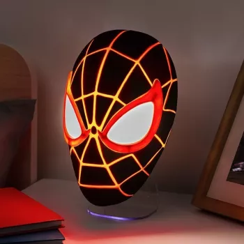 Galda lampa Paladone Mask Light PP14323SPMVN Zirnekļcilvēks Mailzs Moraless – tēla naktsgaisma