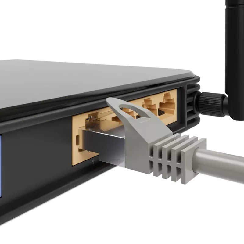 Extralink Cat5e UTP tīkla vads 1 m, RJ-45 – RJ-45, pelēks