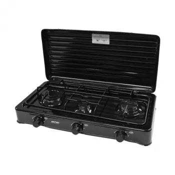 MPM SMILE-KN-03/1KB gāzes plīts virsma melna 60 cm 3 degļi
