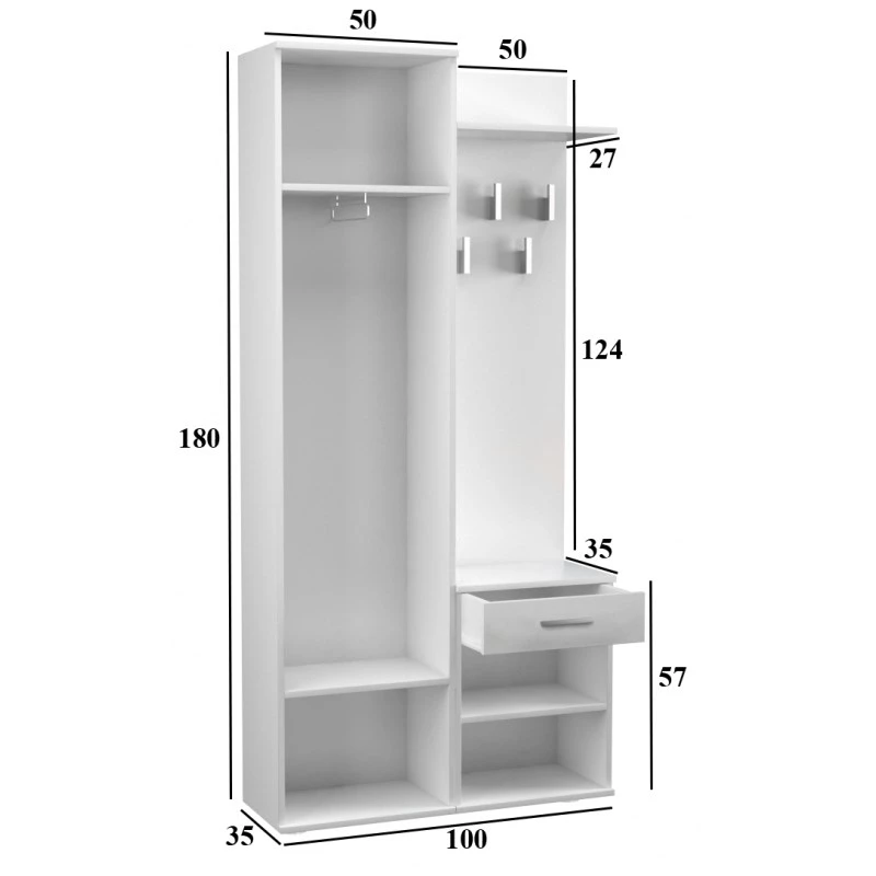 Topeshop GAR DUO SONOMA entryway Skapis