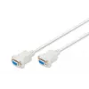 Assmann Zero-Modem savienojuma kabelis D-Sub9 sievišķais/sievišķais, 1.8 m, snap-hoods, bēšs (AK-610100-018-E)