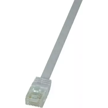 LogiLink CF2061U RJ45 tīkla kabelis, savienojuma kabelis CAT 6 U/UTP 3,00 m balts, īpaši elastīgs, 1 gab.