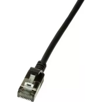 Logilink Ultraflex SlimLine - Patch-Cable - RJ-45 (tēviņš) uz RJ-45 (tēviņš) - 1,5 m - 3,8 mm - ekranēts PIMF - CAT 6a - Lieta, Ekranēts, Bezhalogēns - Melns, RAL 9010 (CQ9043S)