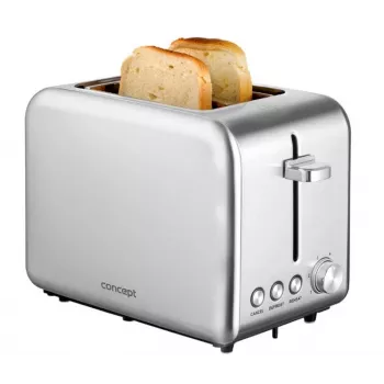 Toasteris Concept Solution TE2050 — 2 šķēles, 950 W, nerūsējošais tērauds, 280×160 mm