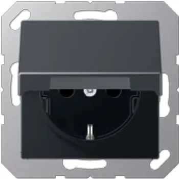 Kontaktligzda CEE 7/3 Jung A 1520 BFKL ANM — Antracīts, IP44, 250 V 16 A, termoplasts
