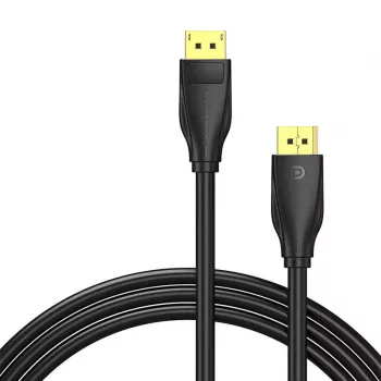 DisplayPort 1.4 kabelis Vention HCCBI, 3 m, 8K@60Hz / 4K@120Hz, 32.4 Gbit/s, apzeltīti kontakti, melns