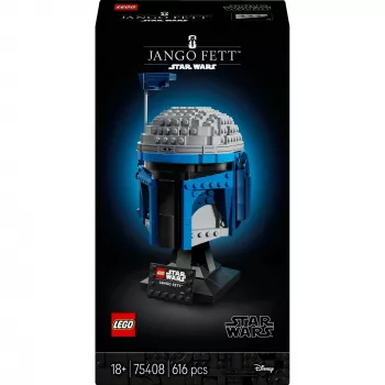 LEGO Star Wars kolekcionējama ķivere Jango Fett 75408 — 616 detaļu, 210×120×110 mm demonstrācijas modelis