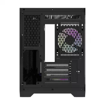 Darflash FT418 datora korpuss + 6 aRGB ventilatori (melns)