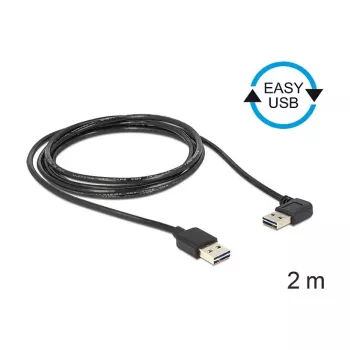 USB kabelis DeLOCK 85557 USB 2.0 2 m Melns