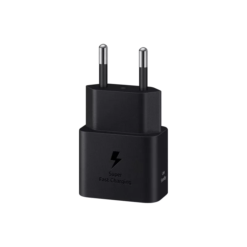 Samsung EP-T2510 universāls melns USB ātrās uzlādes lādētājs iekštelpām