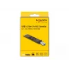 DeLOCK Kombinētais pārveidotājs M.2 NVMe PCIe vai SATA SSD USB 3.2 Gen 2 Melns