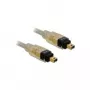 FireWire kabelis DeLOCK 82571 2,0m pelēks vīriešu/vīriešu