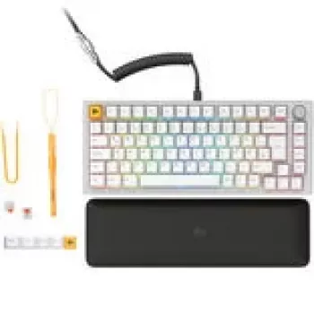 Mehāniskā tastatūra GLORIOUS GMMK Pro 75% White Hot-Swap RGB, ISO izkārtojums