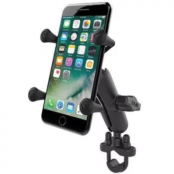 RAM Mounts X-Grip telefona turētājs ar stūres U-skavas pamatni