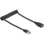 USB kabelis DeLOCK 90367 0.6 m USB A Melns