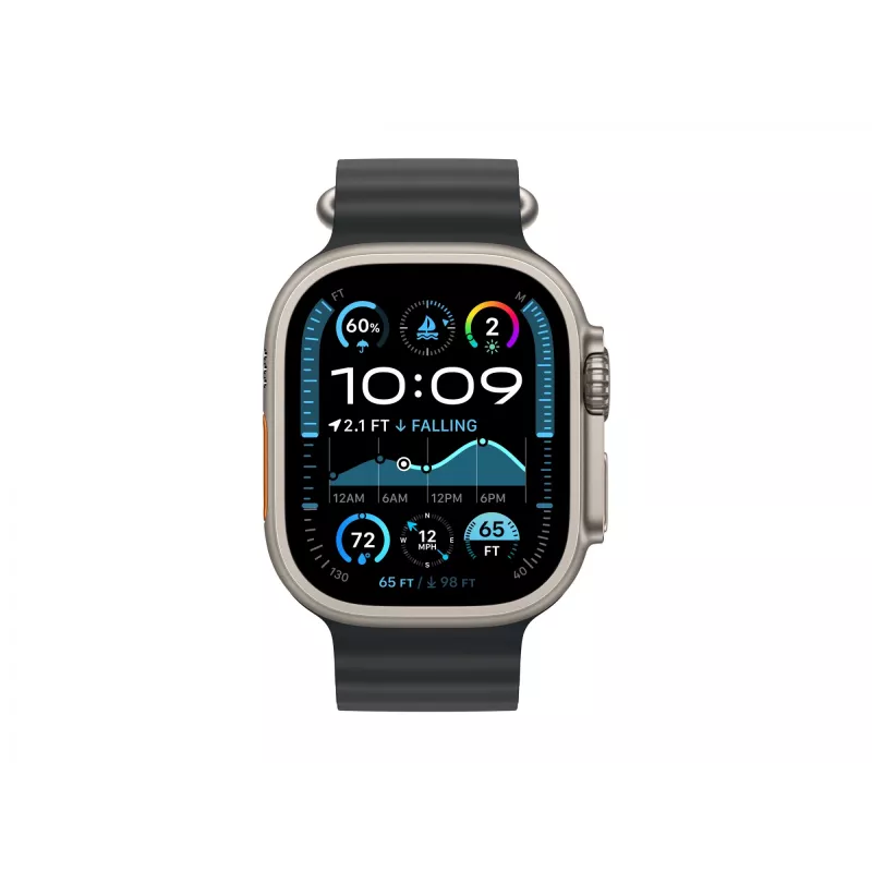 Apple Watch Ultra 2 GPS + Cellular 49mm Melns Titāna Korpusā ar Melnu Siksniņu
