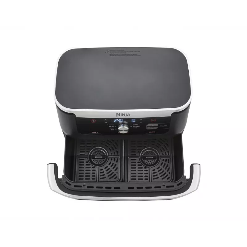 Ninja AF500EU fritieris Double 10.4 L Brīvstāvošs 2470 W Karstā gaisa fritieris Melns, Nerūsējošais tērauds