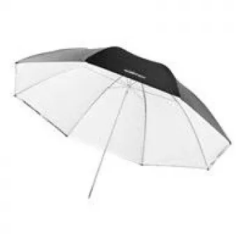 Walimex 2in1 atstarojošs un caurspīdīgs lietussargs balts 84cm