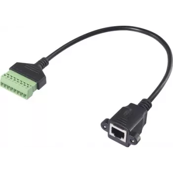 Renkforce RJ45 tīkla adaptera kabelis [1x RJ45-Spraudnis 8p8c - 1x Spaiļu savienojums] 30 cm (RF-6443976)
