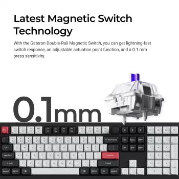 Mehāniskā tastatūra Keychron Q6H-M1 Carbon Black RGB bezvadu