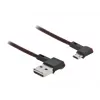 USB kabelis DeLOCK EASY-USB 2.0 Type-A uz Micro-B vīriešu 2m Melns