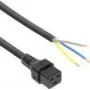 ACT strāvas vads C19 IEC Lock atvērts gals melns 2 m 230 V 16 A