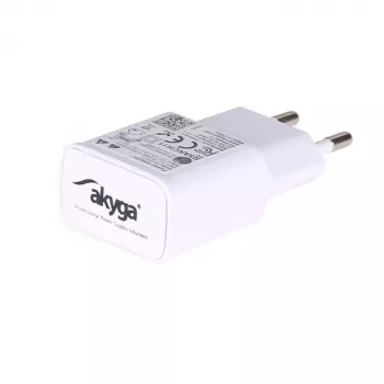 Akyga AK-CH-11 USB-A tīkla lādētājs 15 W, Quick Charge 3.0, balts