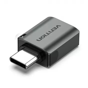 Vention USB-C vīrišķais uz USB 3.0 sievišķo OTG adapteris, pelēks, alumīnija sakausējums