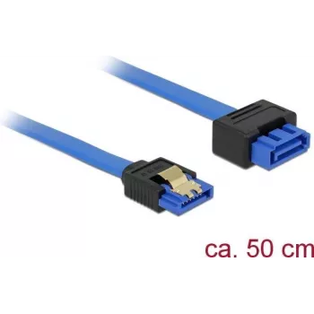 SATA kabelis DeLOCK 84973 0.5 m SATA 7-pin Melns Zils
