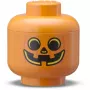 LEGO Storage HEAD Pumpkin Mini Orange Black uzglabāšanas kastīte