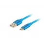 Lanberg CA-USBO-22CU-0010-BL USB kabelis 1 m USB 2.0 USB-C uz USB-A Zils
