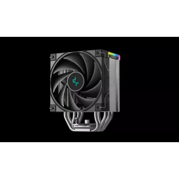 Gaisa dzesētājs DeepCool AK500S Digital SE — 120 mm ventilators, atbalsta LGA1700/AM5/AM4 un Intel LGA115x/1200 ligzdas, Melns