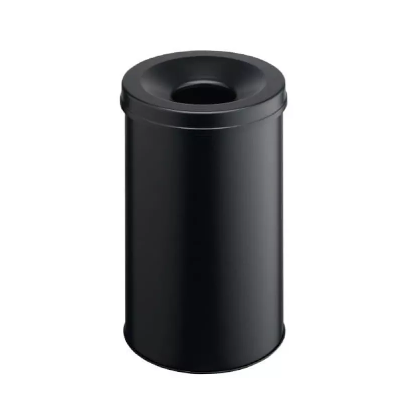 Durable 330601 atkritumu tvertne, apaļa, tērauda, melna, 30 L